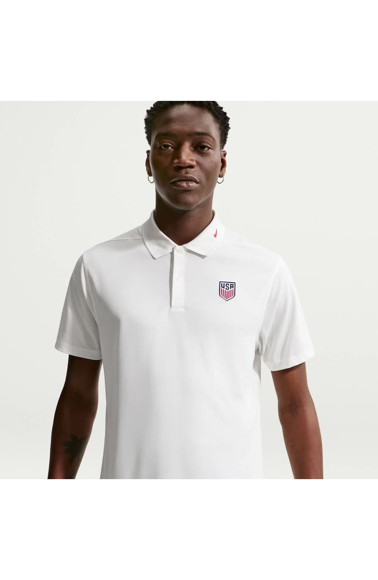 Nike Men's Nike White USMNT Dri-FIT Victory Solid Polo, Alternate, color, Cream