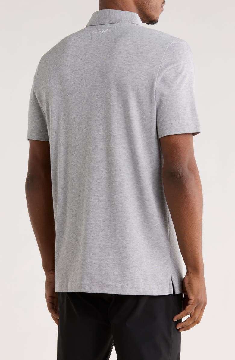 TravisMathew The Zinna Chicago Cubs Polo, Alternate, color, Heather Grey