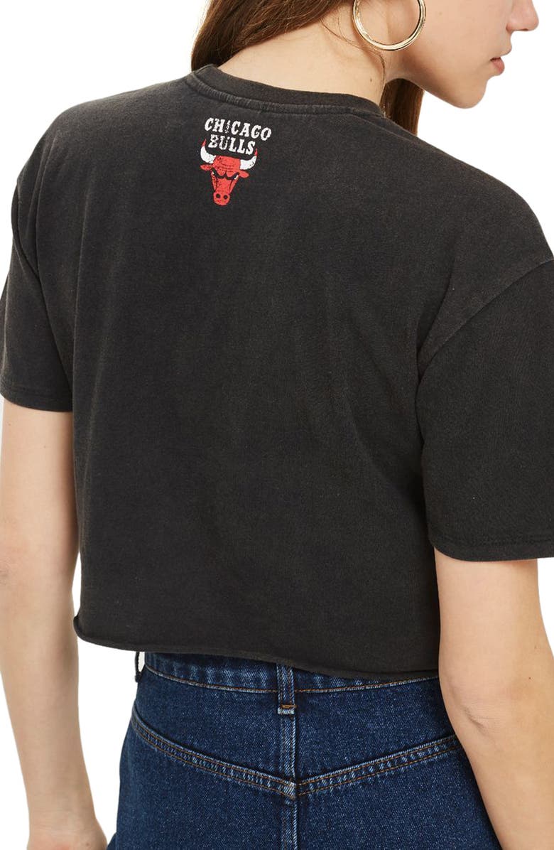 Topshop x UNK Bulls Crop Graphic Tee, Alternate, color, 