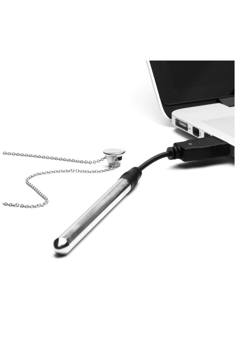 Vesper Vibrator Necklace, Alternate, color, SILVER