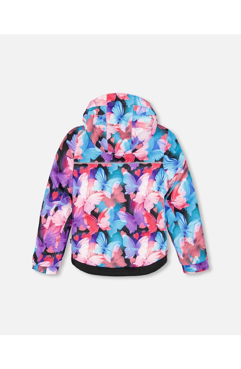 Deux par Deux Two-Piece Play Snowsuit with Butterfly Jacket, Alternate, color, Flash Coral