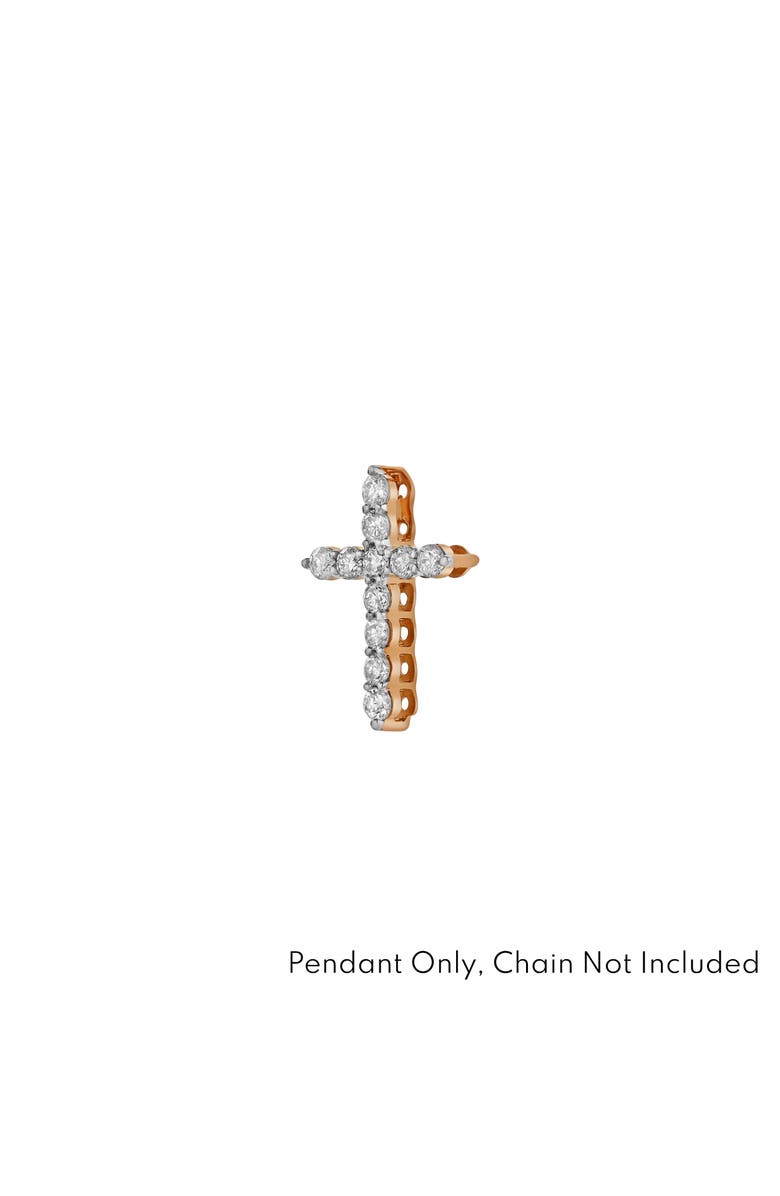 LuvMyJewelry Nazerath 10K Gold Cross Diamond Pendant - 0.33 Ctw, Alternate, color, 10K Rose Gold