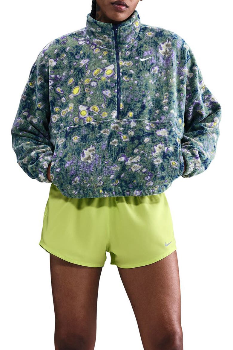 One Half Zip Polar Jacket, Main, color, BLUE VOID/ SPACE PURPLE