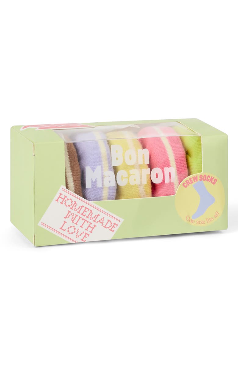 doiy Bon Macaron 3D Crew Socks, Alternate, color, Green Multi