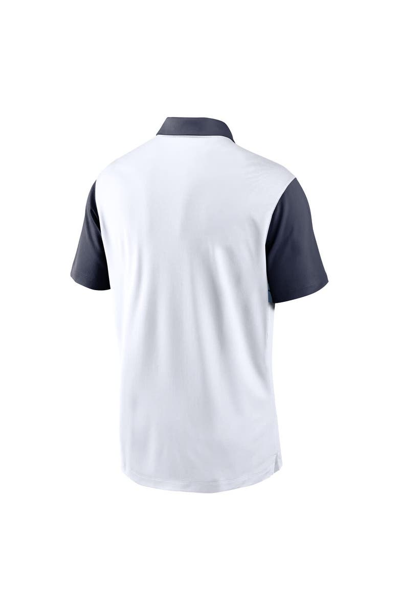 Jordan Brand Men
s Jordan Brand White/Navy North Carolina Tar Heels Athletic Prep Alt Logo Vapor Performance Polo, Alternate, color, White