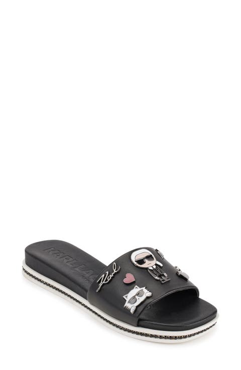 Jeslyn Cate Pins Embellished Slide Sandal (Women)