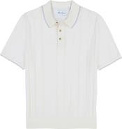 Robert Graham Edvan Short Sleeve Wool Blend Polo Sweater