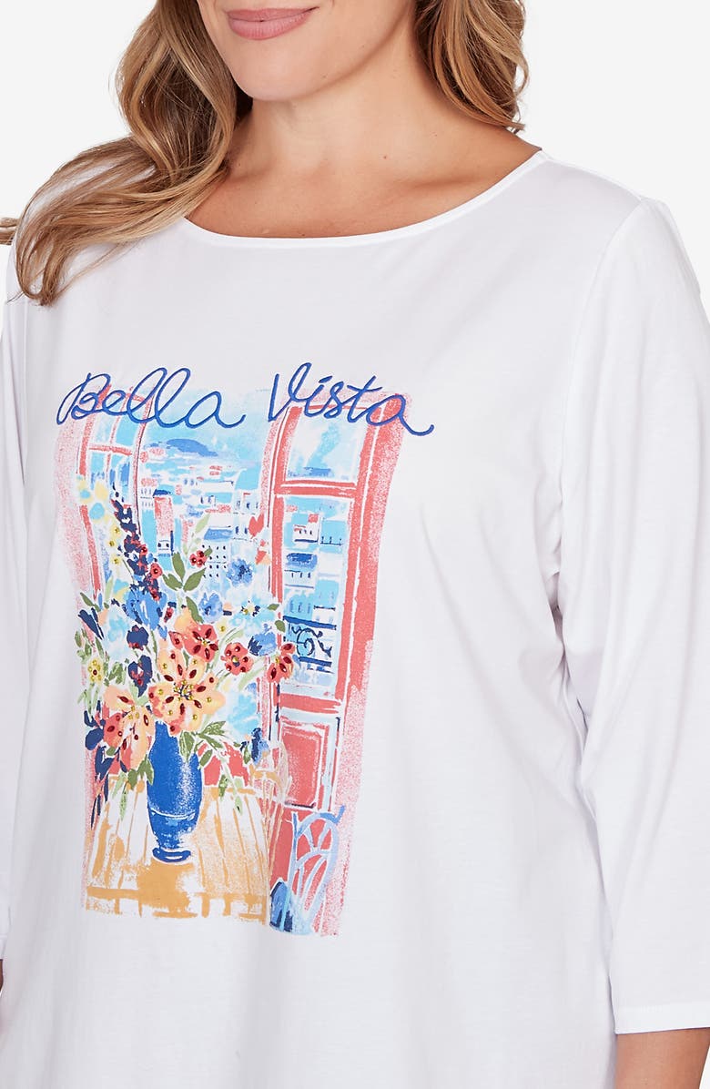 RUBY RD Cotton Jersey Graphic T-Shirt, Alternate, color, White Multi