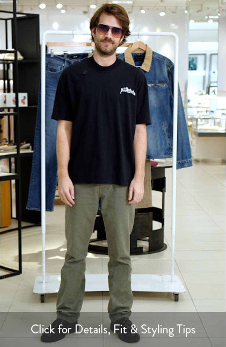 Descent Overize Embroidered Cotton T-Shirt, sales video thumbnail