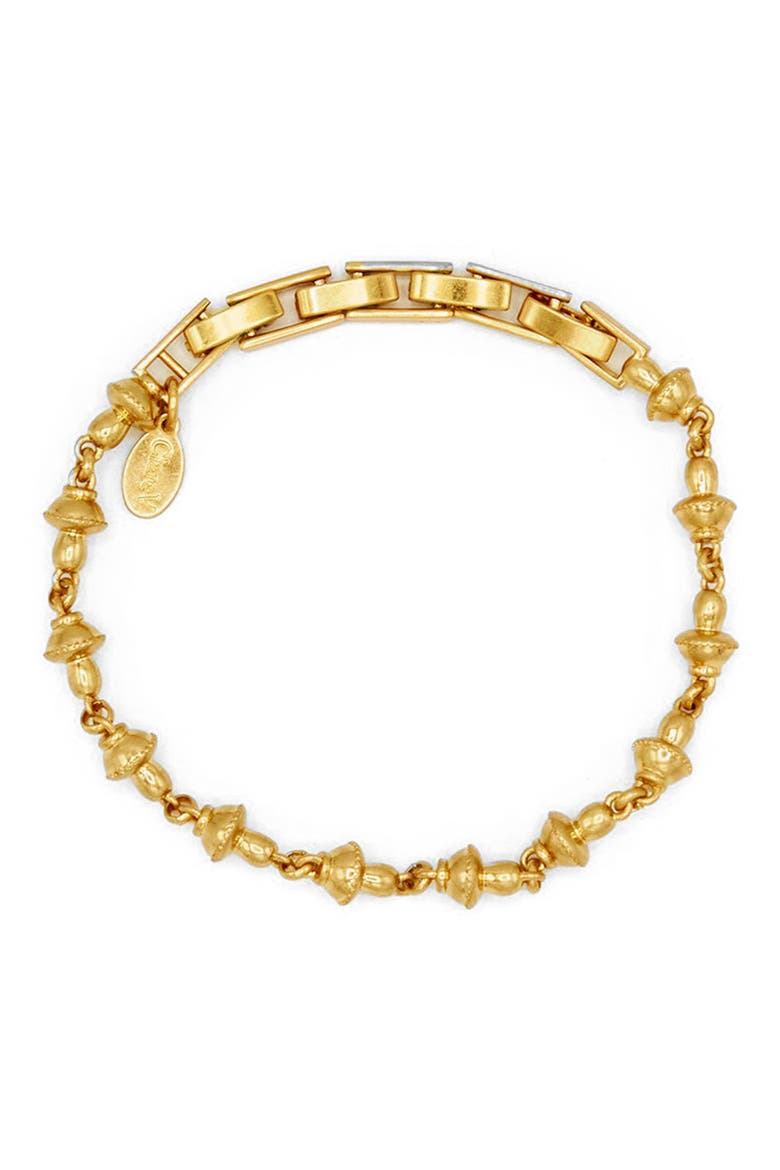 Petite Mushroom Link Bracelet, Alternate, color, GOLD