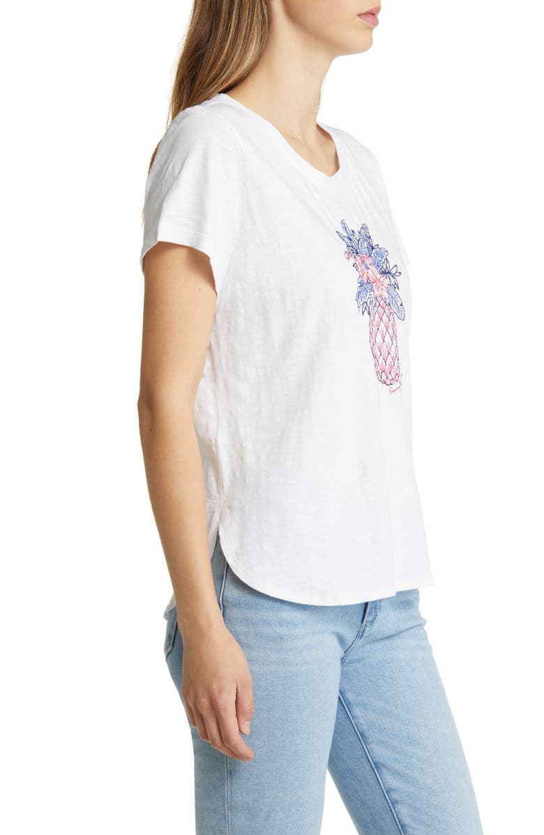 Tommy Bahama American Pineapple Embroidered Cotton T-Shirt, Alternate, color,