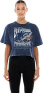 New Era Women's New Era Navy Dallas Cowboys Cropped Boxy Sport Classics Mineral Wash T-Shirt
