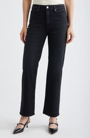 PAIGE Stevie High Waist Straight Leg Jeans