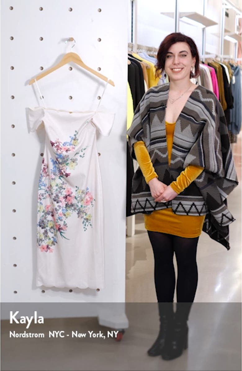 Trixiiy Pergola Floral Off the Shoulder Sheath Dress, sales video thumbnail