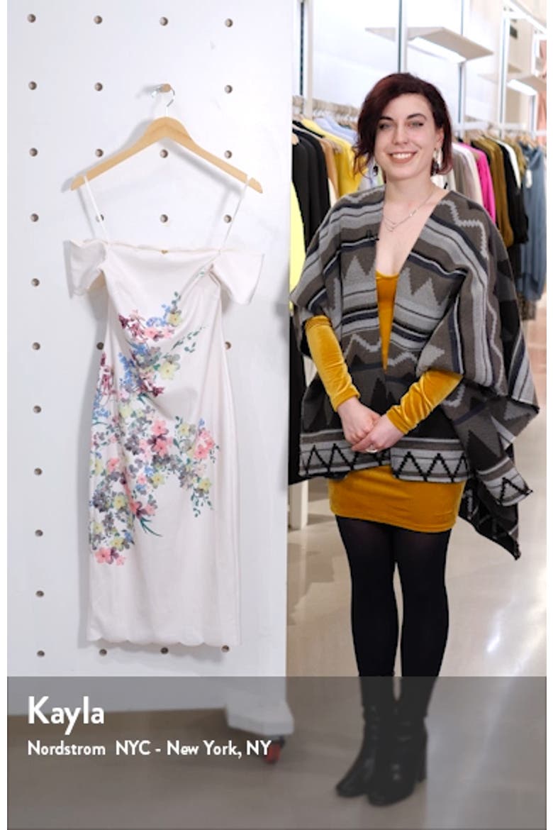 Trixiiy Pergola Floral Off the Shoulder Sheath Dress video