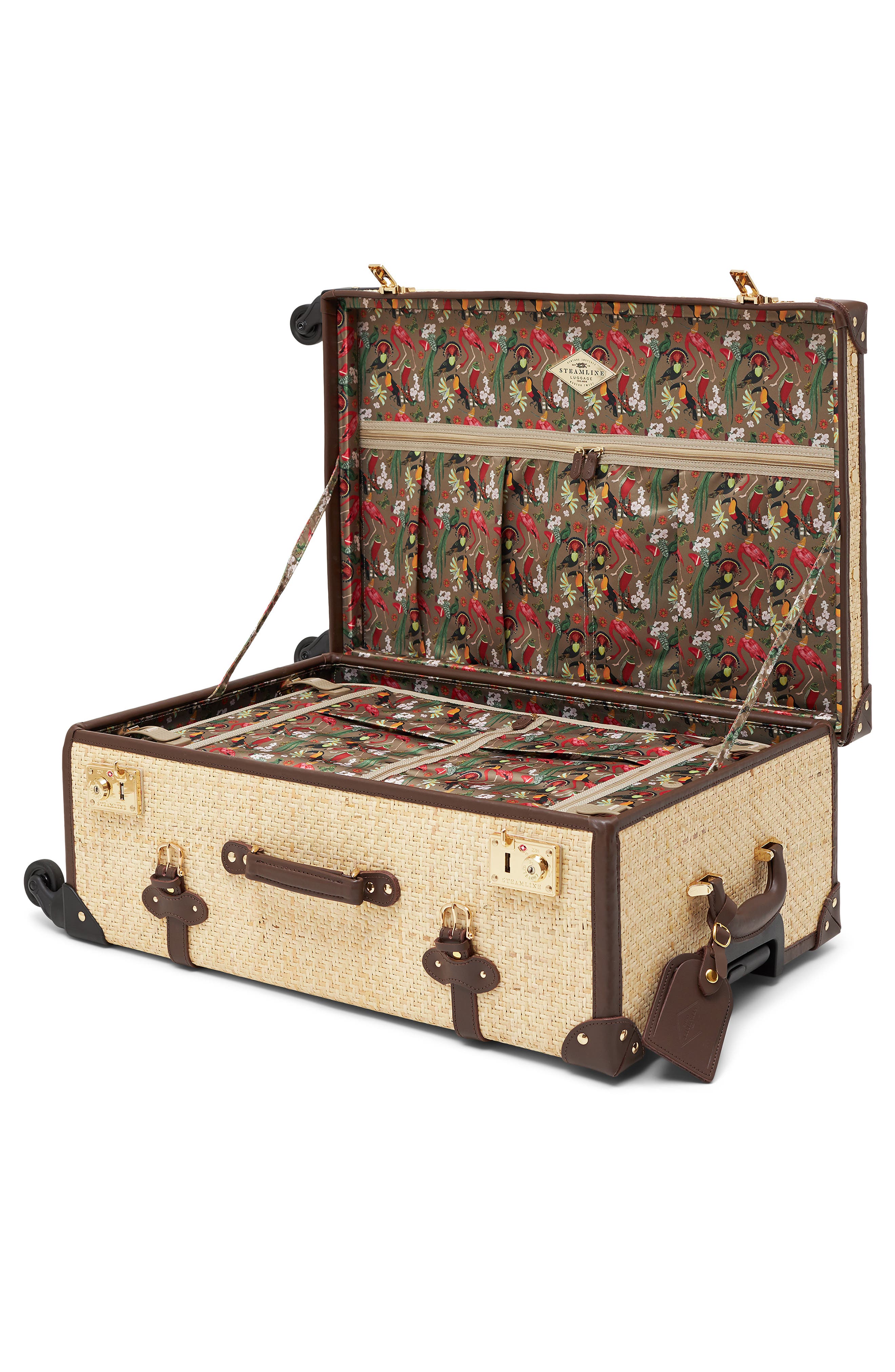 SteamLine Luggage The Explorer 26-Inch Check-In Rattan Spinner Packing Case, Alternate, color, 