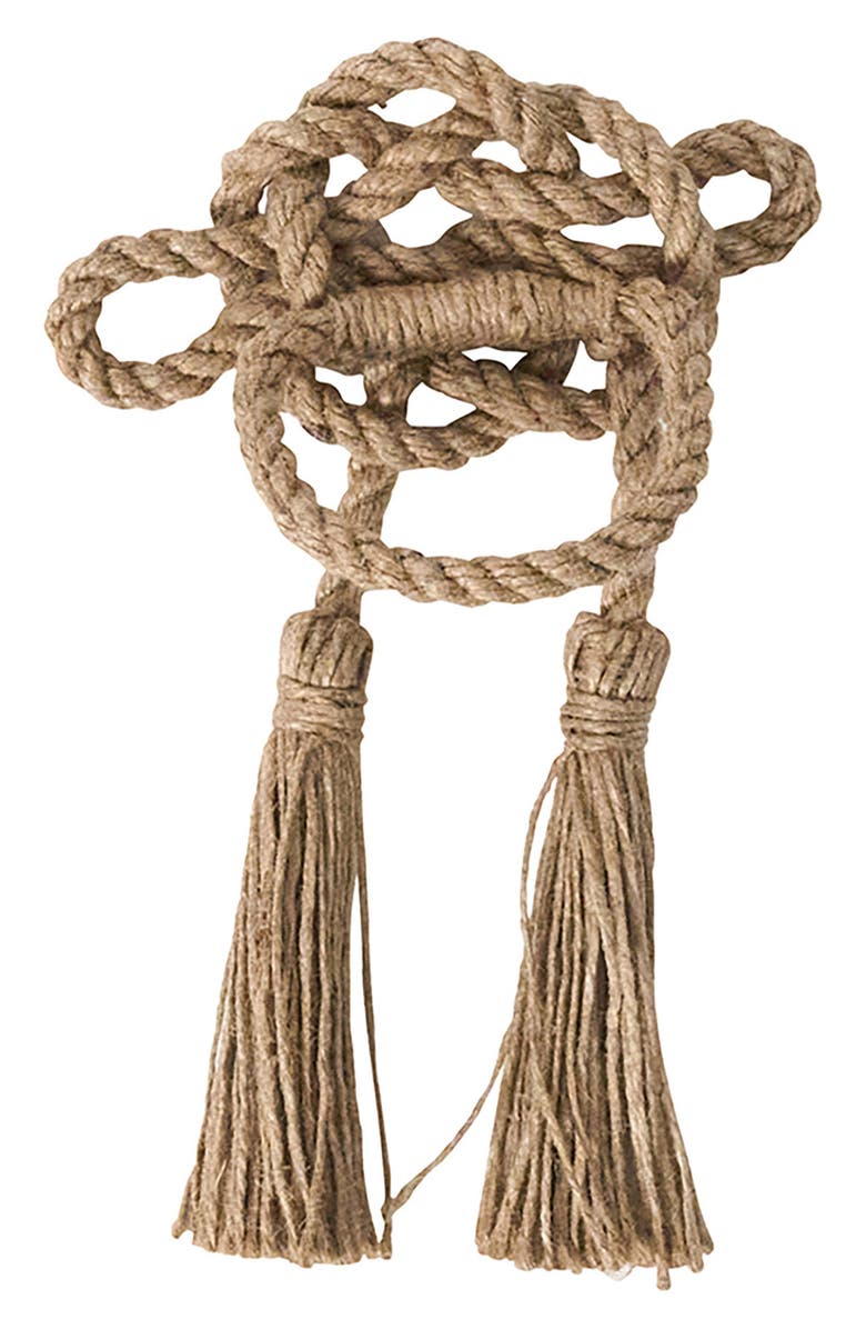 Juliska Mystic Knot Set of 4 Napkin Rings, Alternate, color, Taupe