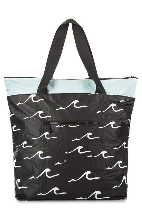 Aloha Collection Day Tripper Seaside Water Resistant Tyvek® Tote In White/black