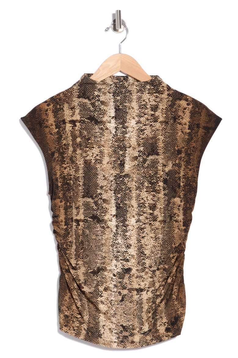 Funnel Neck Jersey Top, Alternate, color, MOJAVE