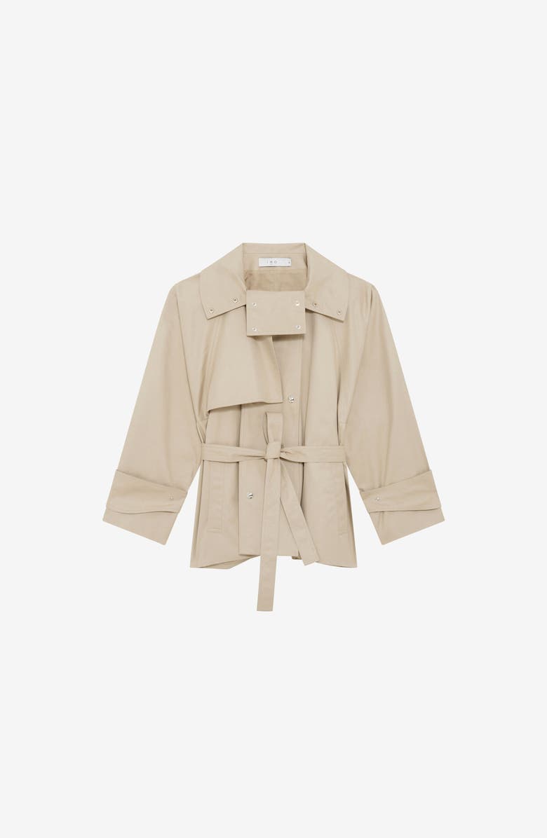 IRO Ralya Short Trench Jacket, Alternate, color, Warm Grey