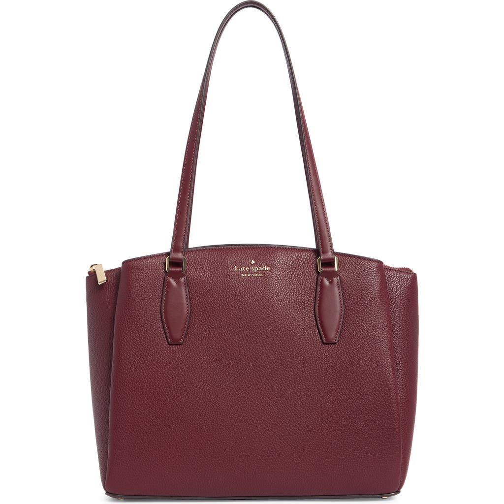 Kate Spade New York Monet Large Triple Compartment Tote Bag In Burgundy