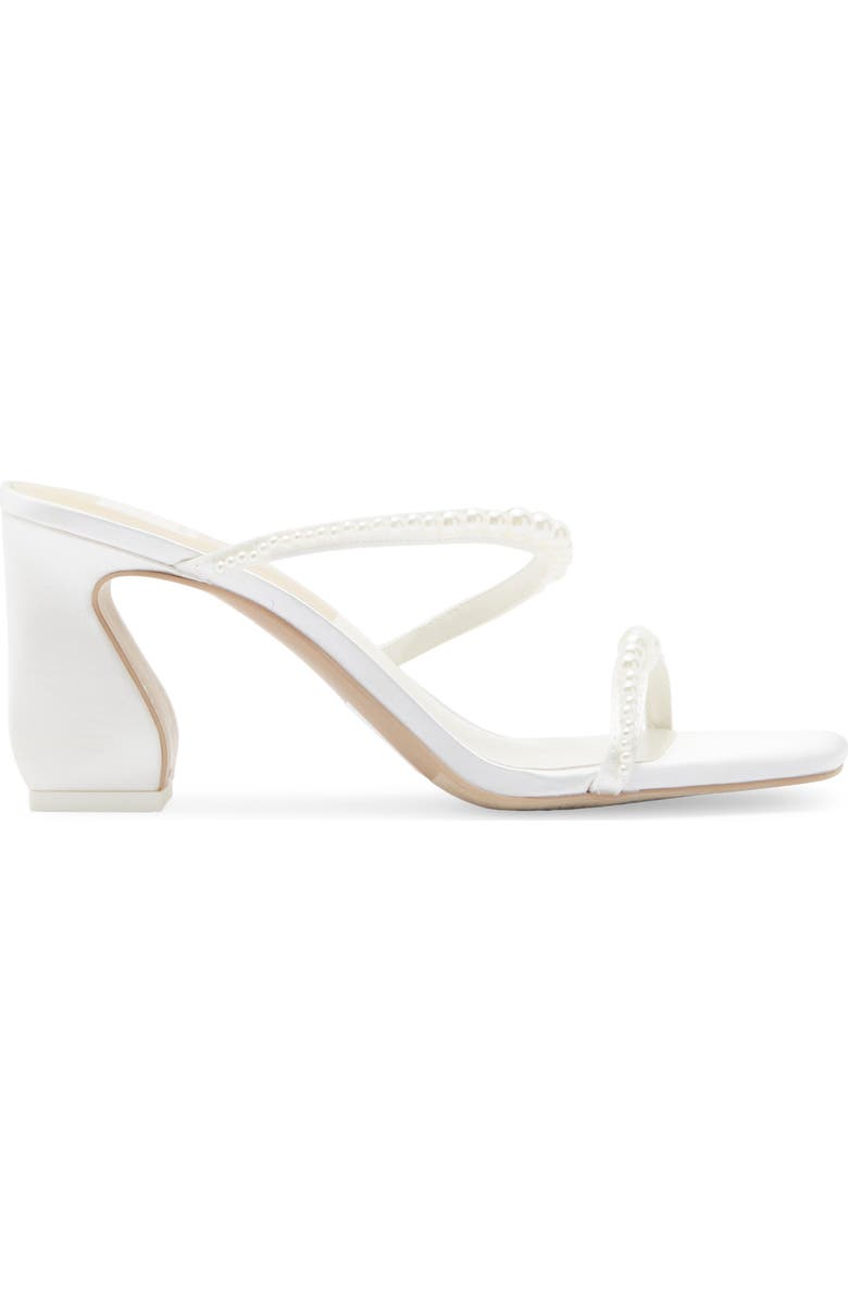 Dolce Vita Tynice Faux Pearl Sandal, Alternate, color, White Satin