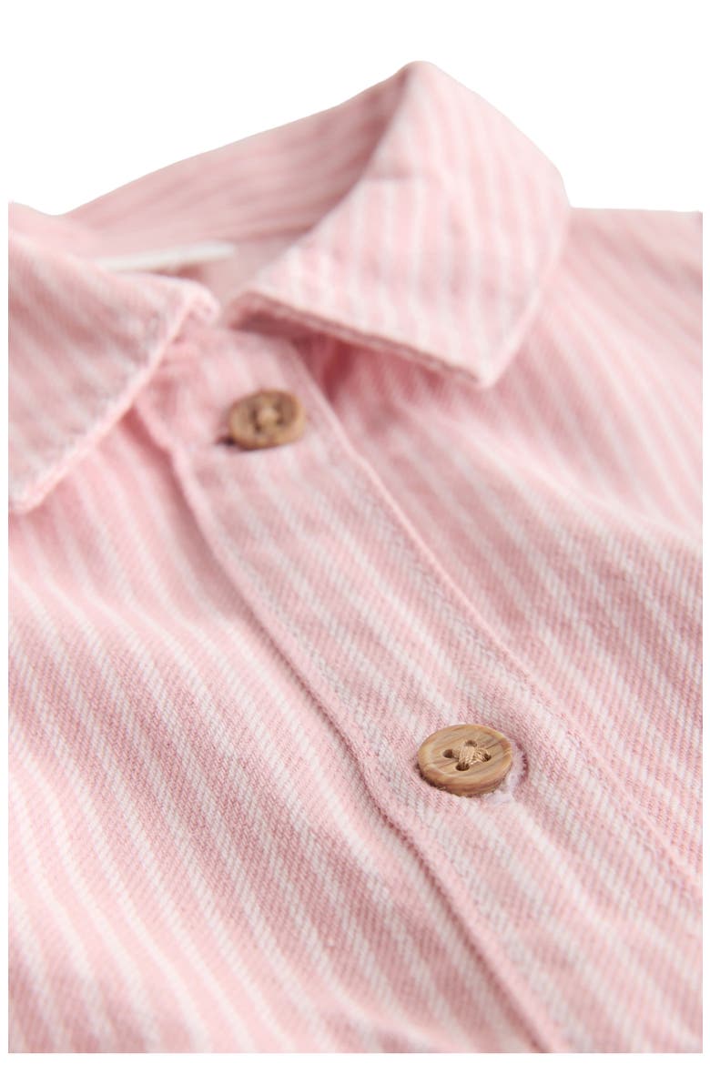 Kids' Stripe Long Sleeve Cotton Dress, Alternate, color, PINK