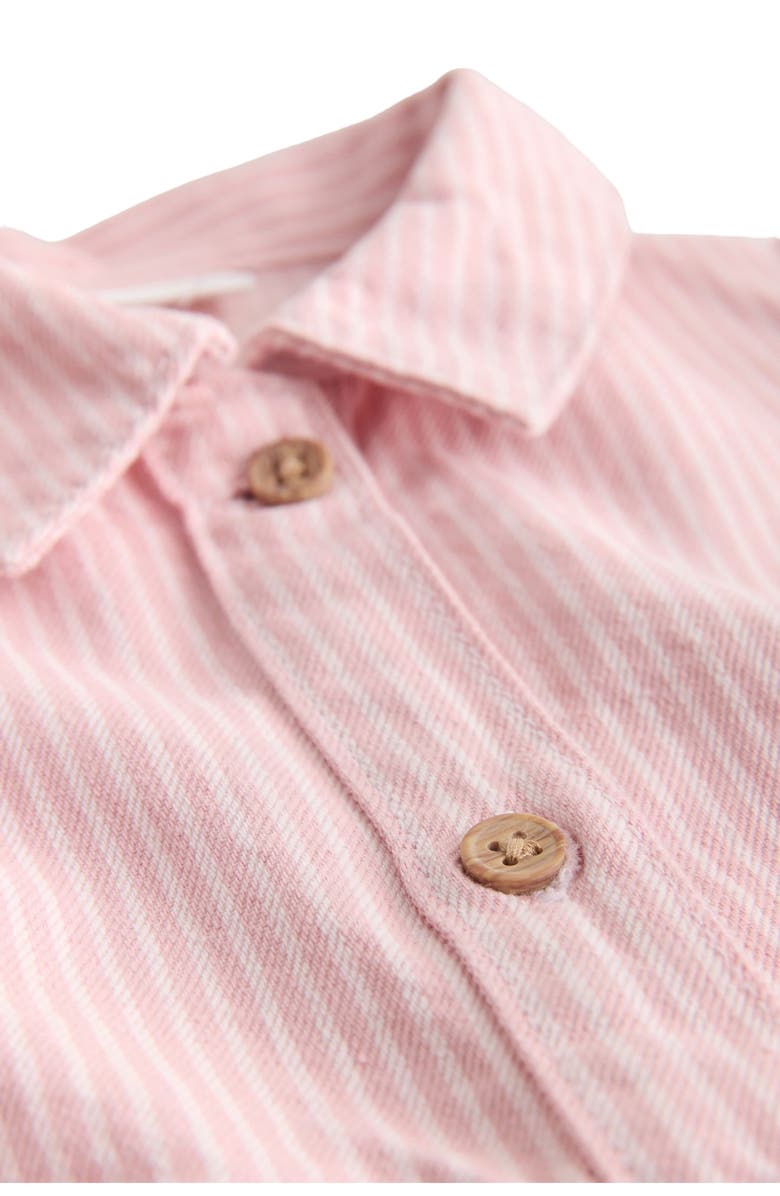 NEXT Kids' Stripe Long Sleeve Cotton Dress, Alternate, color, Pink