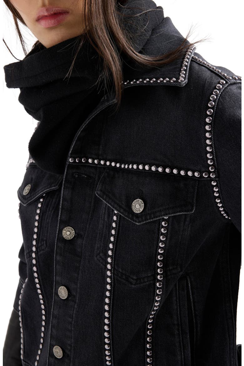 Adi Studded Trucker Jacket, Alternate, color, NOCTURNE
