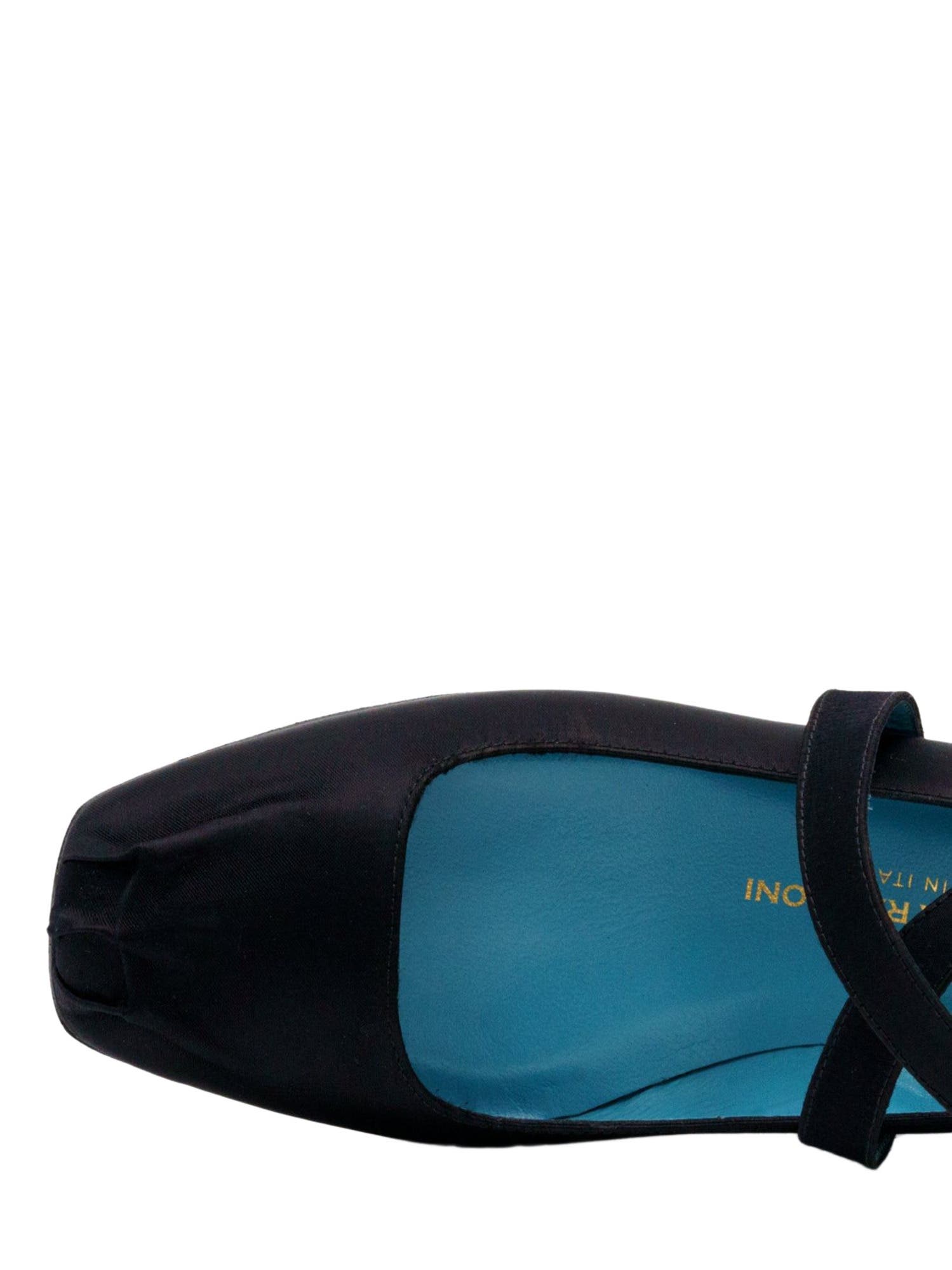 Valentina Rangoni Birba Ankle Strap Ballerina, Alternate, color, Black Satin