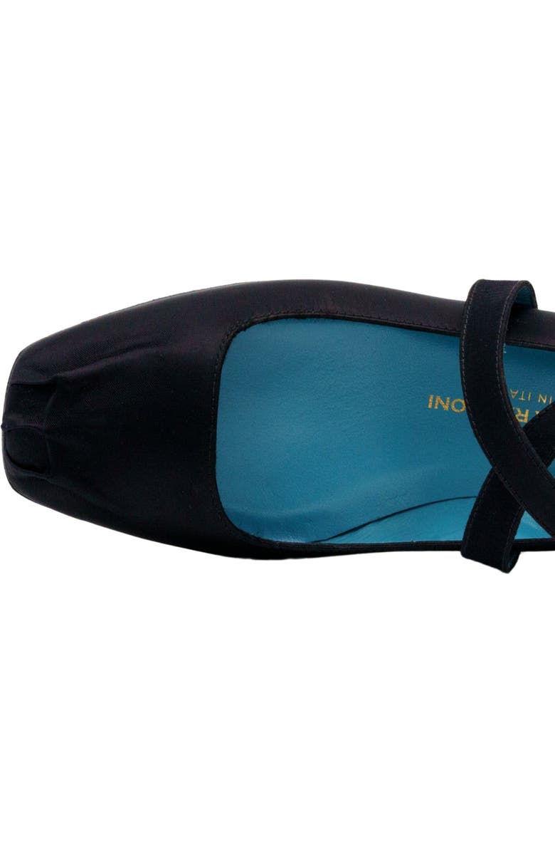 Valentina Rangoni Birba Ankle Strap Ballerina, Alternate, color, Black Satin