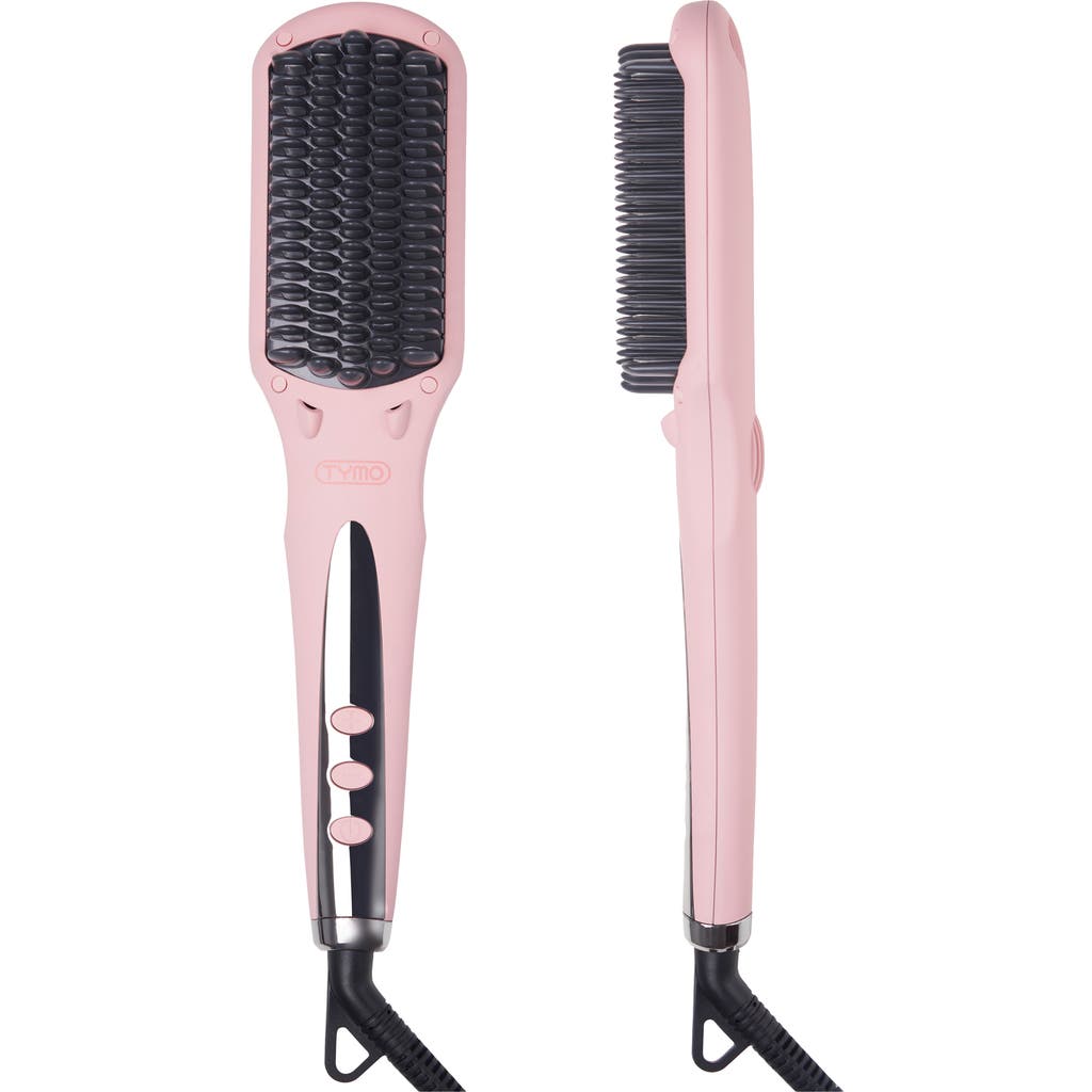 Tymo Ionic Hair Straightener Brush In Pink