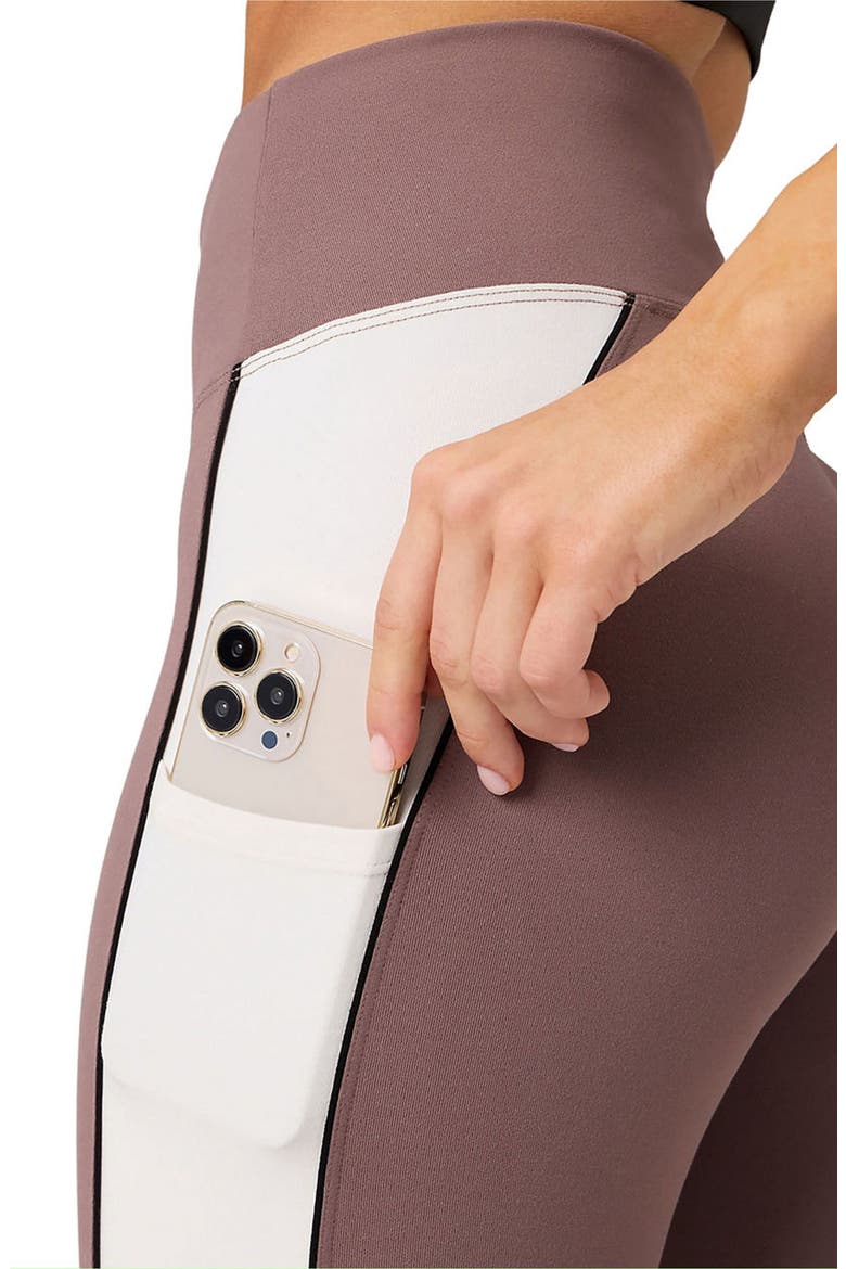Women's On-The-Go PowerHold High-Waisted Legging, Alternate, color, Desert Shadows/Bone/Black