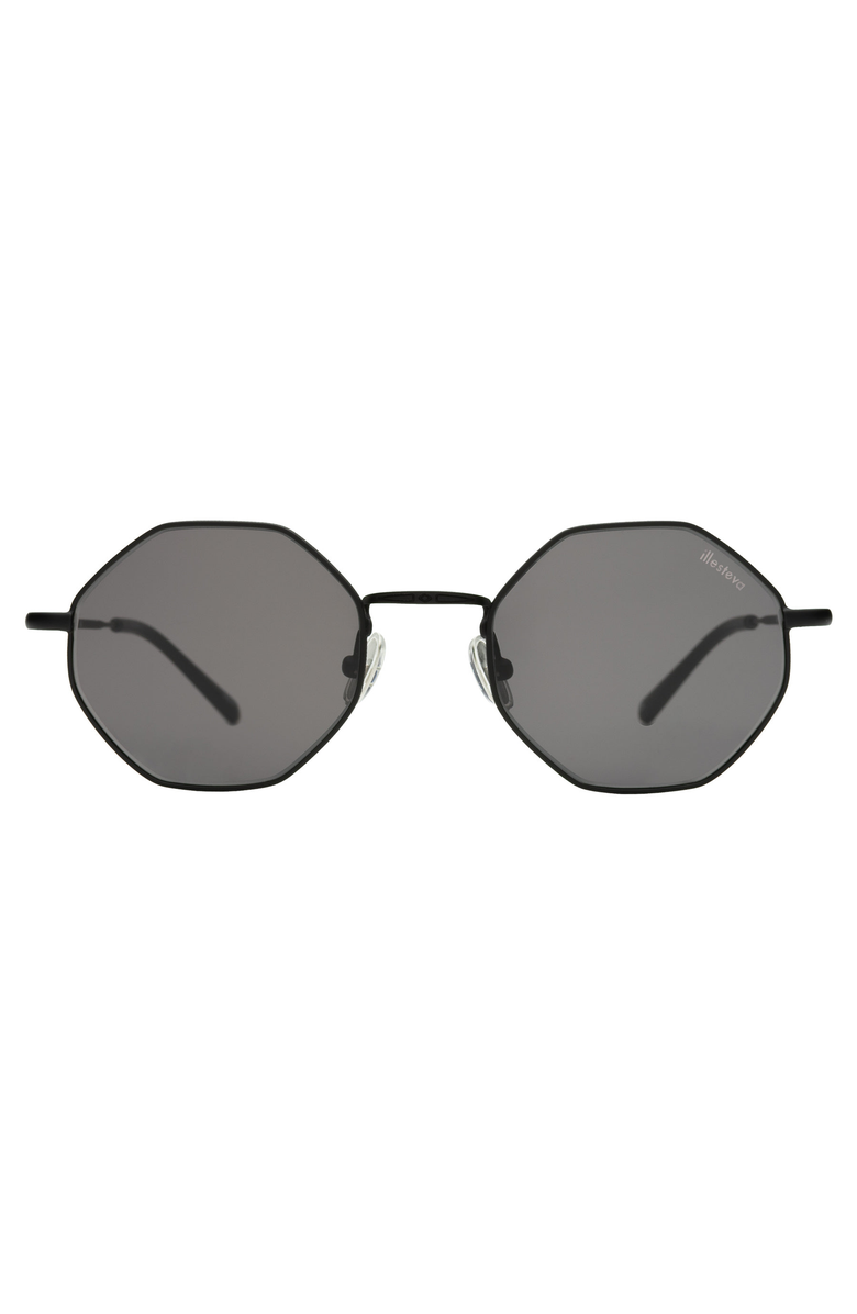 Illesteva Broome Sunglasses, Main, color, Matte Black / Grey