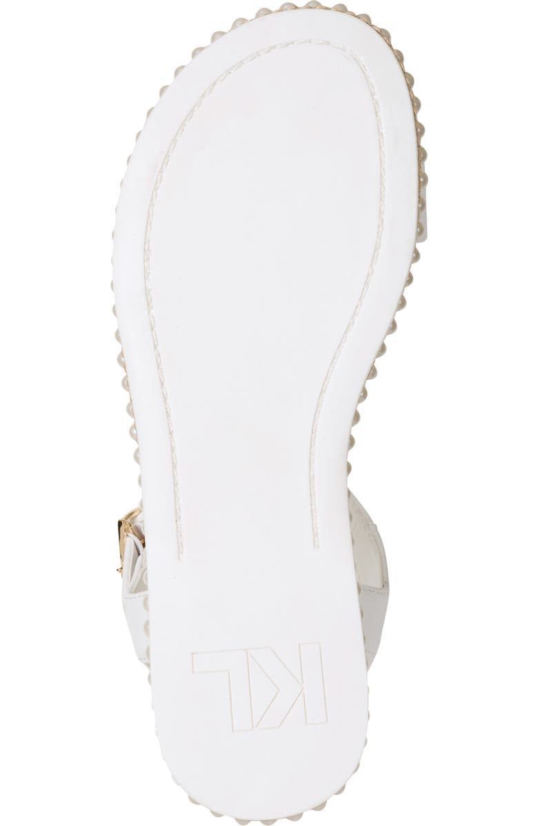 KARL LAGERFELD PARIS Claire Ankle Strap Sandal, Alternate, color, Bright White