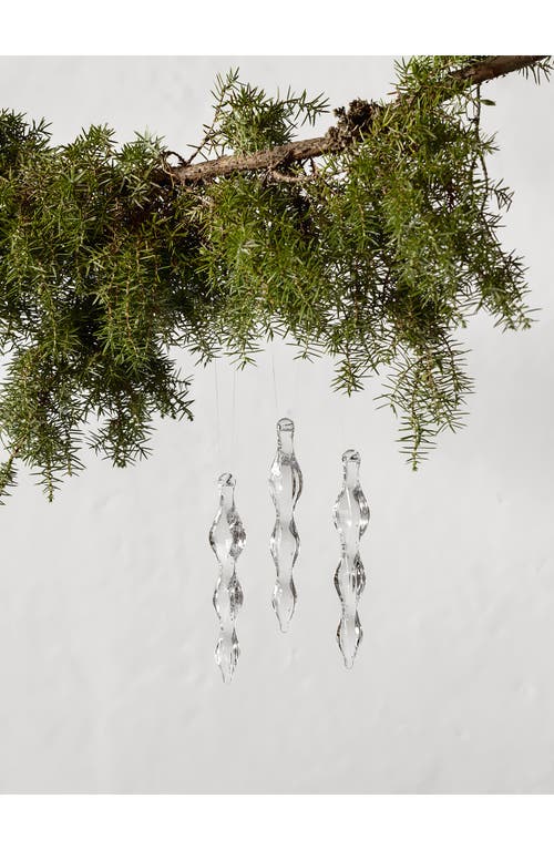 Orrefors 2021 Annual Icicle Ornament In Transparent