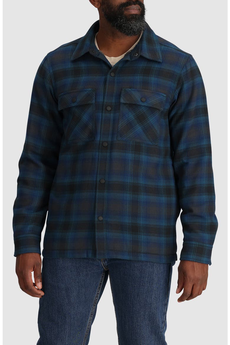 Feedback Water Resistant Shirt Jacket, Main, color, HARBOR PLAID