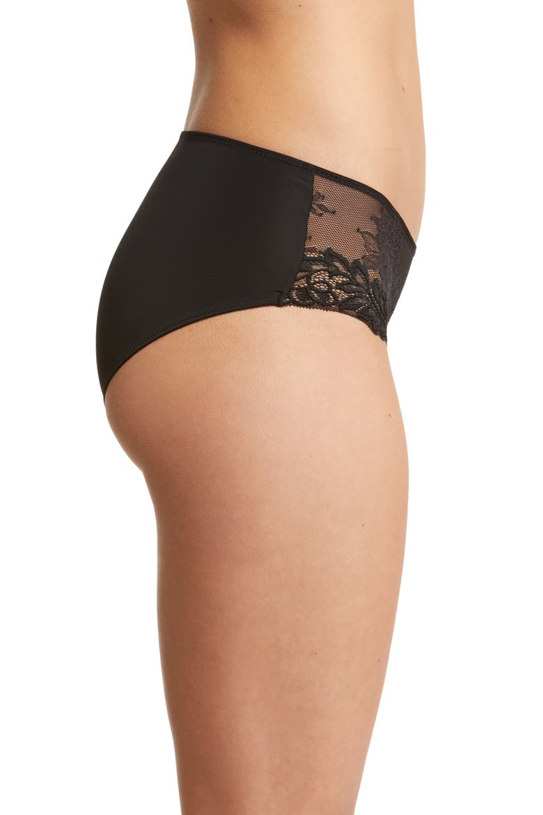 Refresh Girl Mesh & Lace Briefs, Alternate, color, BLACK
