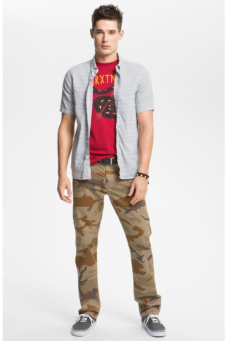 'Alpha Khaki' Slim Straight Leg Chinos, Alternate, color, BROWN CAMO