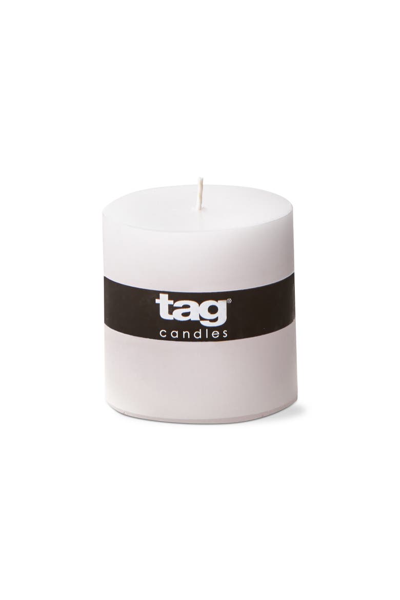 Chapel Paraffin Wax Candle Elegant Home Decor Lighting, Main, color, White