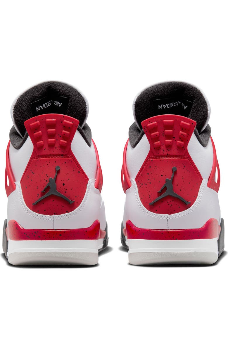 Jordan Air Jordan 4 Retro Basketball Sneaker, Alternate, color, White/ Fire Red/ Black/ Grey