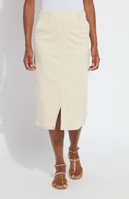 Lysse Pamela Utilitarian Stretch Twill Pencil Skirt