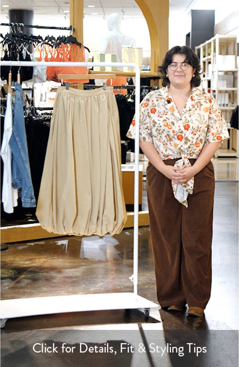 Allinae Bubble Hem Nylon Skirt, sales video thumbnail