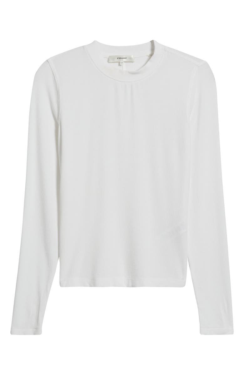 FRAME The Rib Crewneck Top, Alternate, color, White