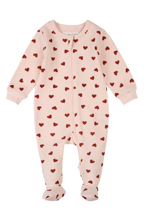 Stretch Organic Cotton Blend Fitted Footie Pajamas (Baby)
