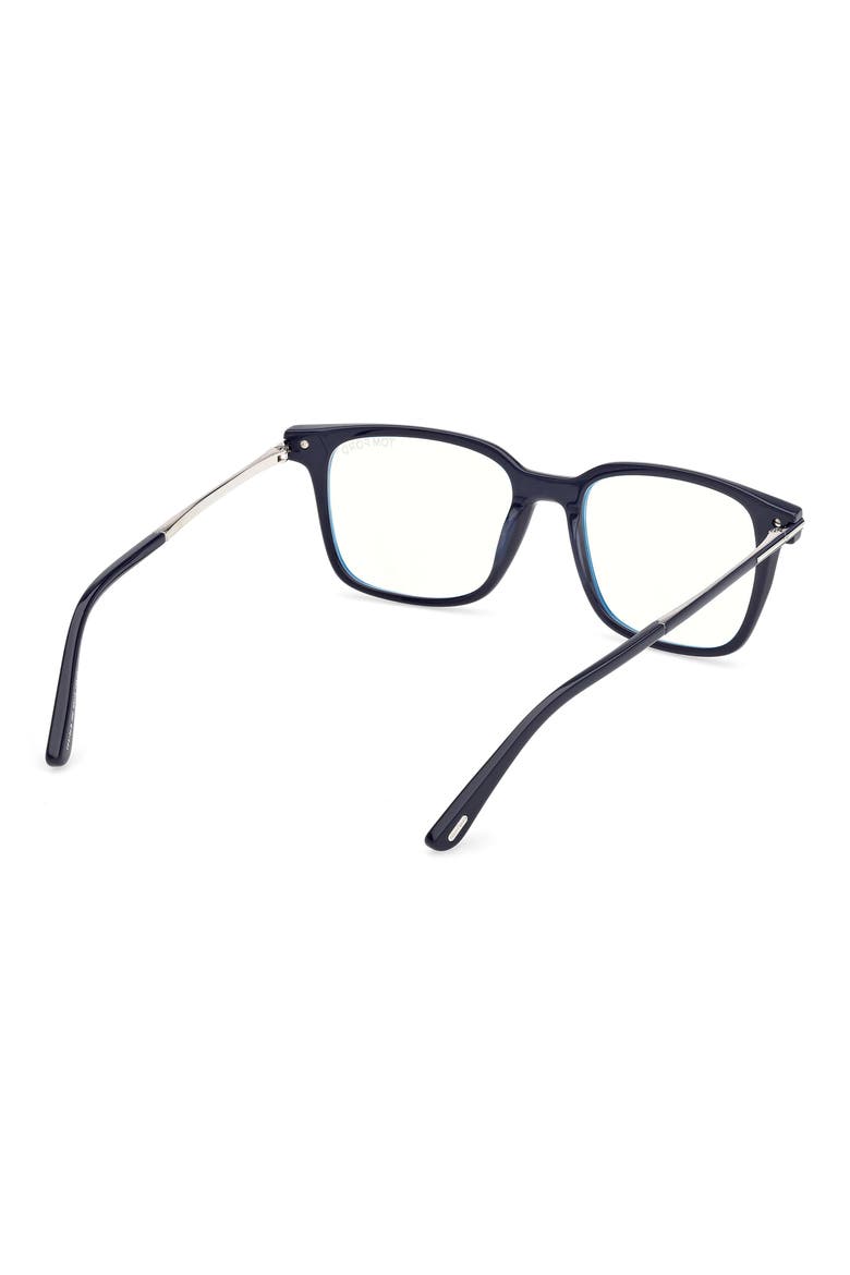 53mm Square Optical Glasses, Alternate, color, NAVY BLUE / SHINY PALLADIUM