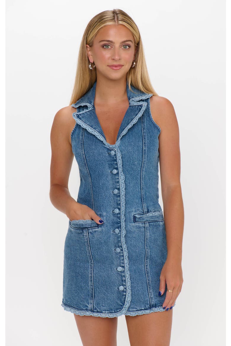 Maddox Dress, Alternate, color, Waterfall Blue