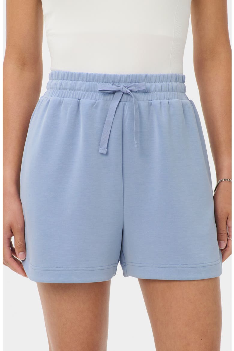 Sand Wash Cloudweight High Waist Shorts, Main, color, LAGUNA BLUE