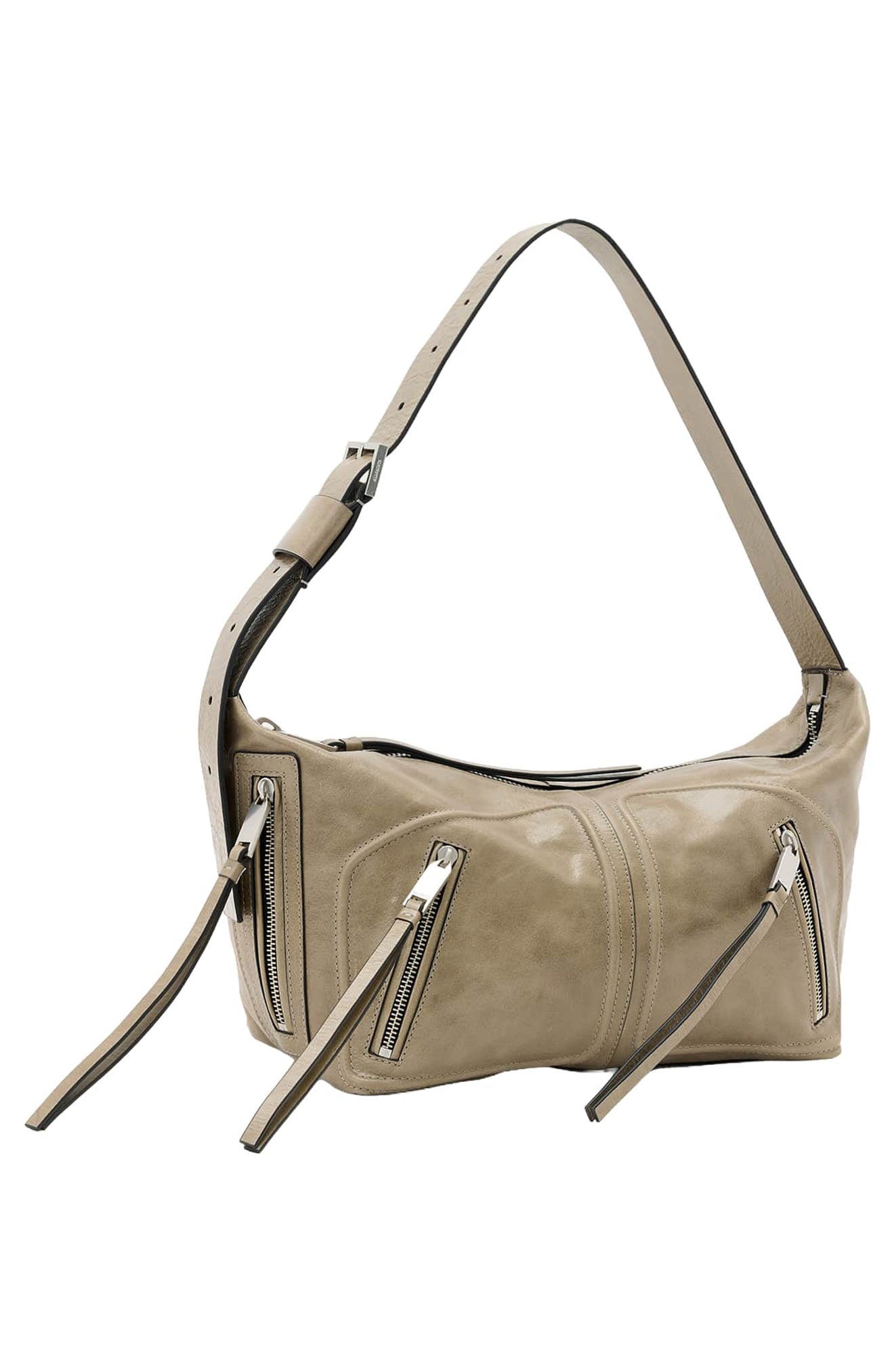 Jean Ray Leather Shoulder Bag, Alternate, color, PEBBLE GREY