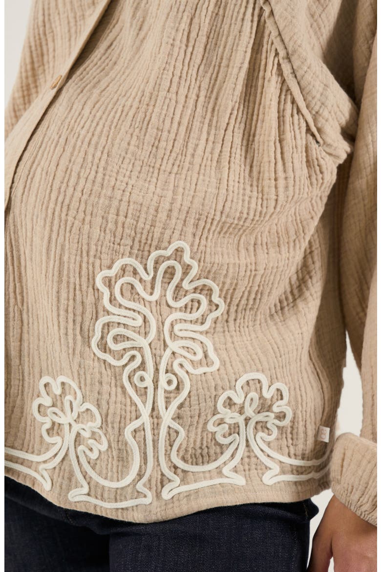 Maternity and Nursing Blouse Sarah, Alternate, color, Beige